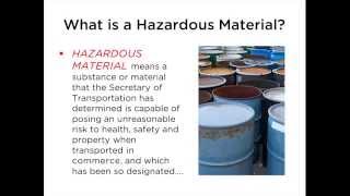 Shipping Hazardous Materials by Ground (USA) Online Course Preview