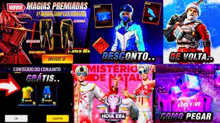DESCONTO NO PUNHO EVOLUTIVO, PEGUE SEU CUBO GRÁTIS, MAGIAS PREMIADAS E LOJA MISTERIOSA - FREE FIRE