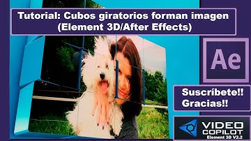Tutorial: Cubos giratorios forman imagen (Element 3D/After Effects)