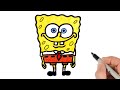 How to draw spongebob squarepants  cartoon drawings