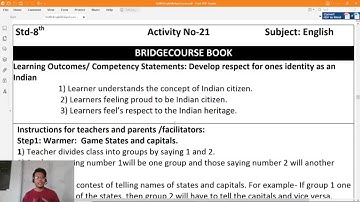 Bridge Course 8th English 21-Activity