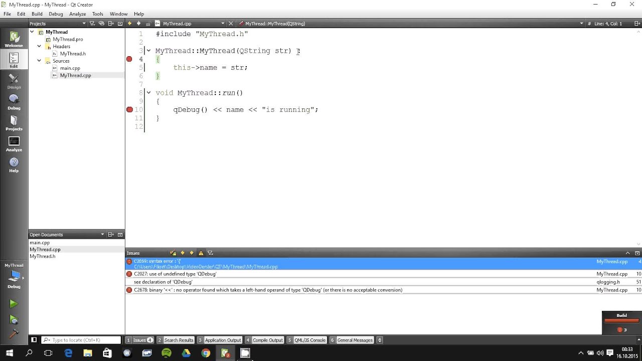 C++ Qt QThread işlemleri-1 - YouTube