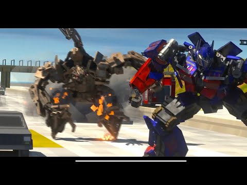 [blender]Minecraft animation_optimus vs bonecrusher