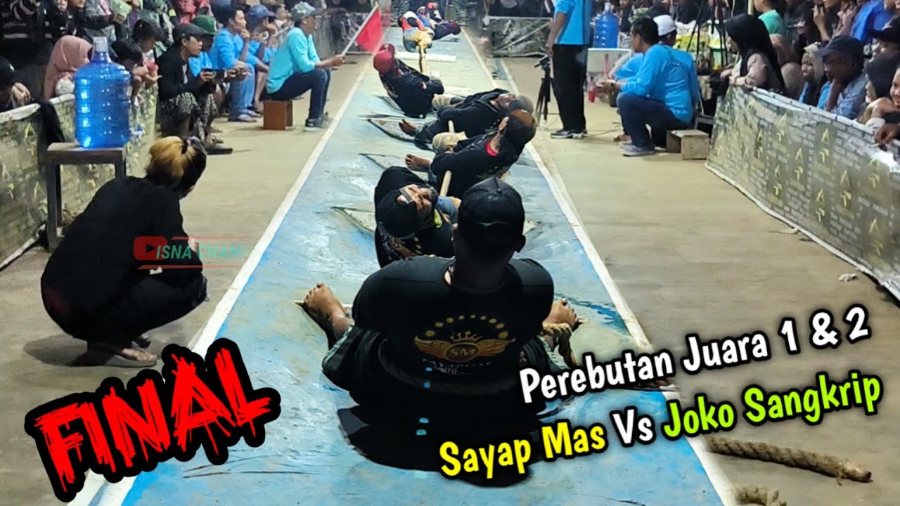 Perebutan Juara 1 & 2 Final Lomba Tarik Tambang di Desa Brongkal Pagelaran