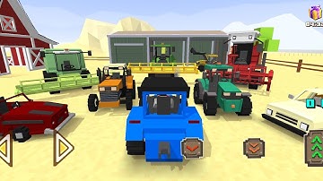 Testing farming machinery | Blocky Farming & Racing Simulator | Blocky series simulator