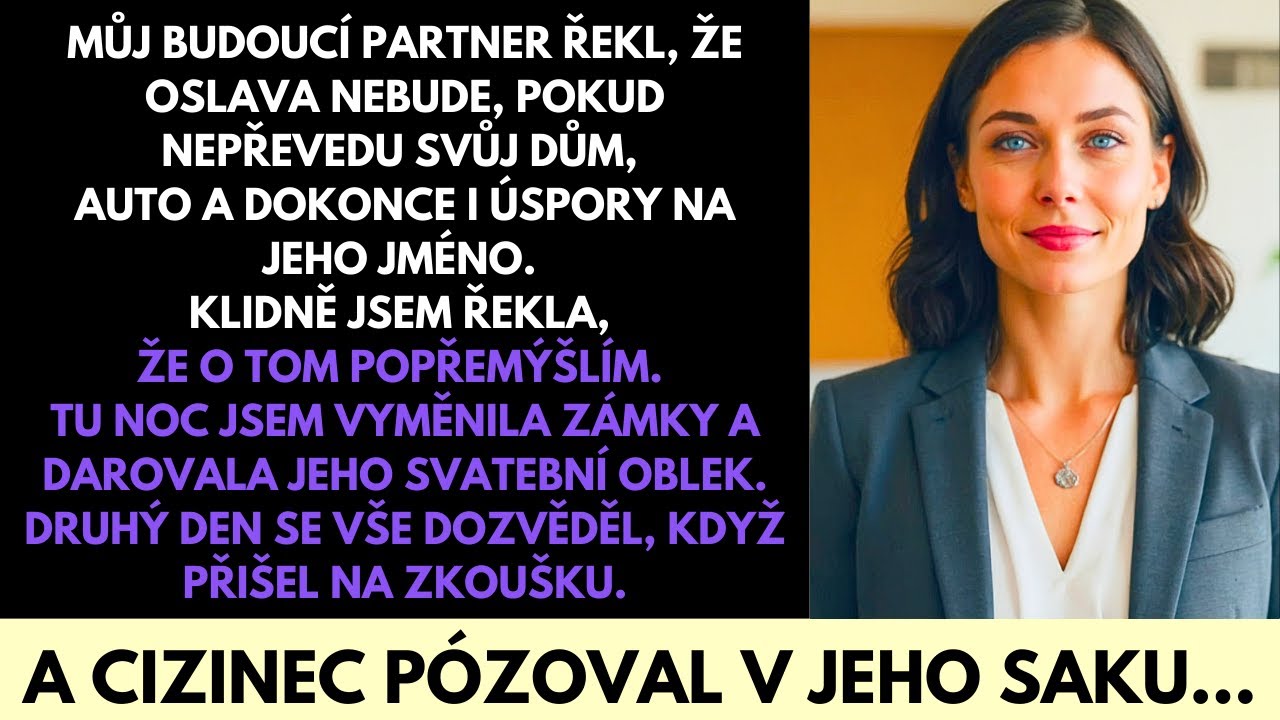 Seděl naproti mně v mém bytě, mluvil, jako by šlo o nákup rohlíků. „Buď ten byt, SUV a celý spořicí účet přepíšeš na mě, nebo se svatba ruší." Tři měsíce před svatbou, po osmi stech tisících v...