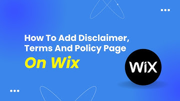 How To Add Disclaimer, Terms And Policy Page On Wix Landing Page