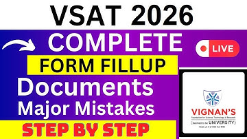 VSAT 2026 Application Form - VSAT Registration 2026| How To Fill VSAT 2026 Application Form