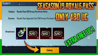 PUBG MOBILE GET EXTRA FREE UC EVENT | SEASON 19 ROYALE PASS FOR 480UC | TYSON NOOB GAMER screenshot 4