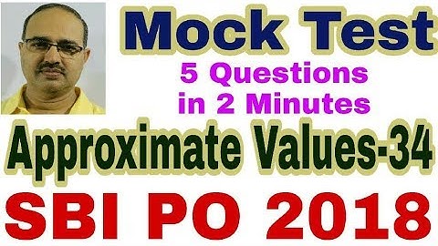 Approximate Values-34 SBI PO | Memory Based | Mock Test | Unique Solution #Amar Sir