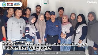 MONITORING PIMPINAN UNIVERSITAS PELAKSANAAN KKN UNIVERSITAS WIRALODRA TAHUN 2022 DIDESA ERETAN KULON
