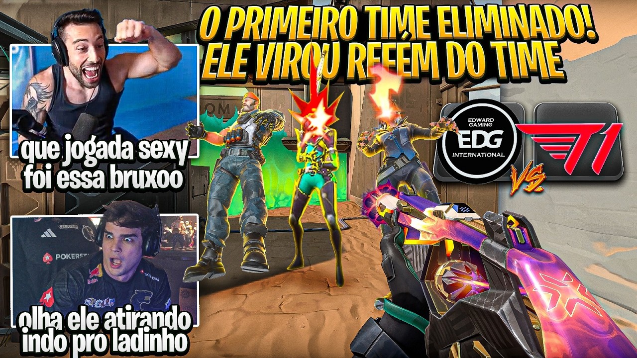 ELES FORAM OS PRIMEIROS ELIMINADOS do MASTERS! EDG x T1 (MELHORES MOMENTOS)