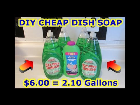 EASY DIY HOMEMADE - Liquid Dish Washing Soap + Vinegar + WASH TEST = AWESOME - Video #2