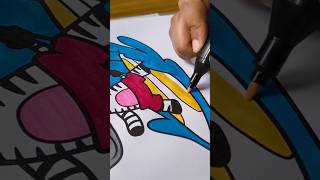 Satisfying colouring cute zebra colouring Alcohol markers