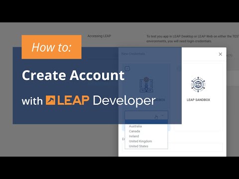 How to create a LEAP account | LEAP Developer