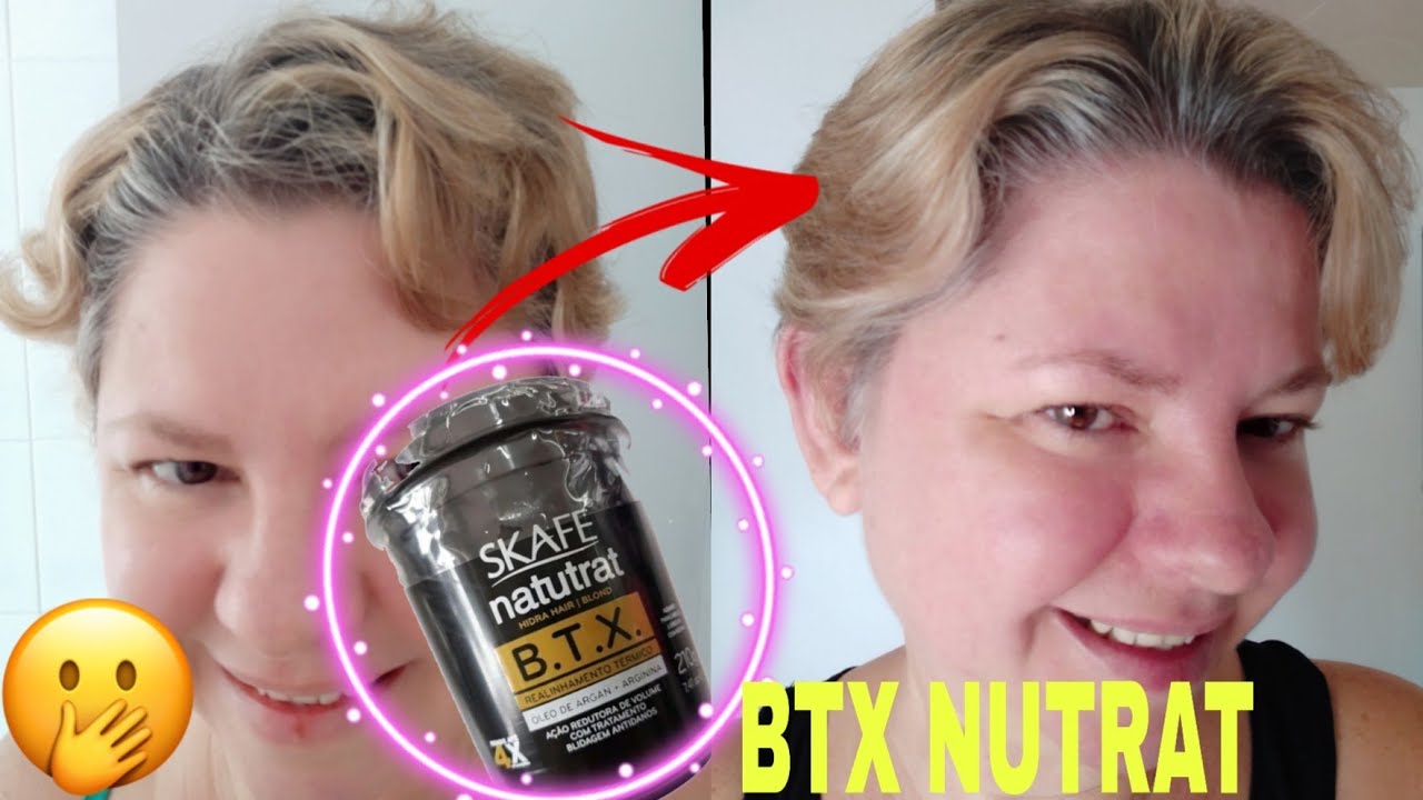 BOTOX capilar: NATRUTAT SKAFE - Como aplicar BOTOX em casa em cabelo CURTO - BTX Capilar Natrutat