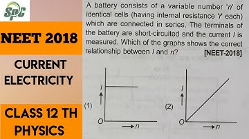 A battery consists of a variable number n of identical cells ( having internal resistance r each ) w