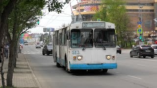 Троллейбус Екатеринбурга Зиу-682Г [Г00] Борт. №513 Маршрут №37 На Остановке 