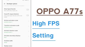 OPPO A77s How To increase High FPS