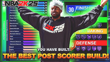 THE BEST POST SCORER BUILD IN NBA 2K25 is UNSTOPPABLE... HOW TO CREATE THE BEST POST SCORER NBA2K25!