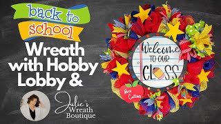 Back to School Classroom Decor | How to Make a Back to School Wreath | Easy Wreath Tutorial