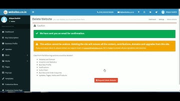 Websites.co.in - How to Delete your Website (English)