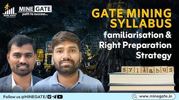 Begin Your GATE MINING 2026 Prep Journey Today! | GATE Mining Syllabus Familiarisation & Plan