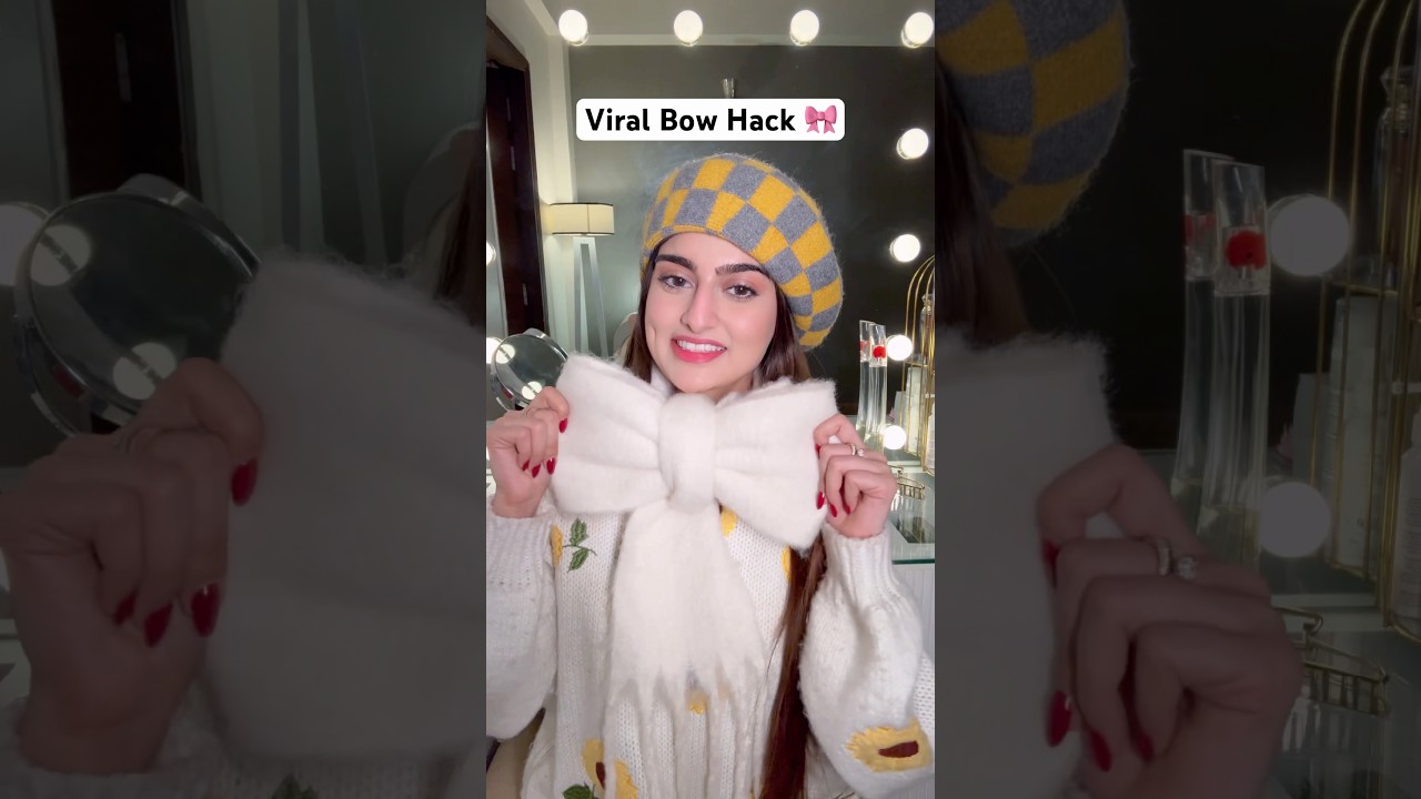 Bow Scarf Hack!! 🎀😍 #shorts #youtubeshorts