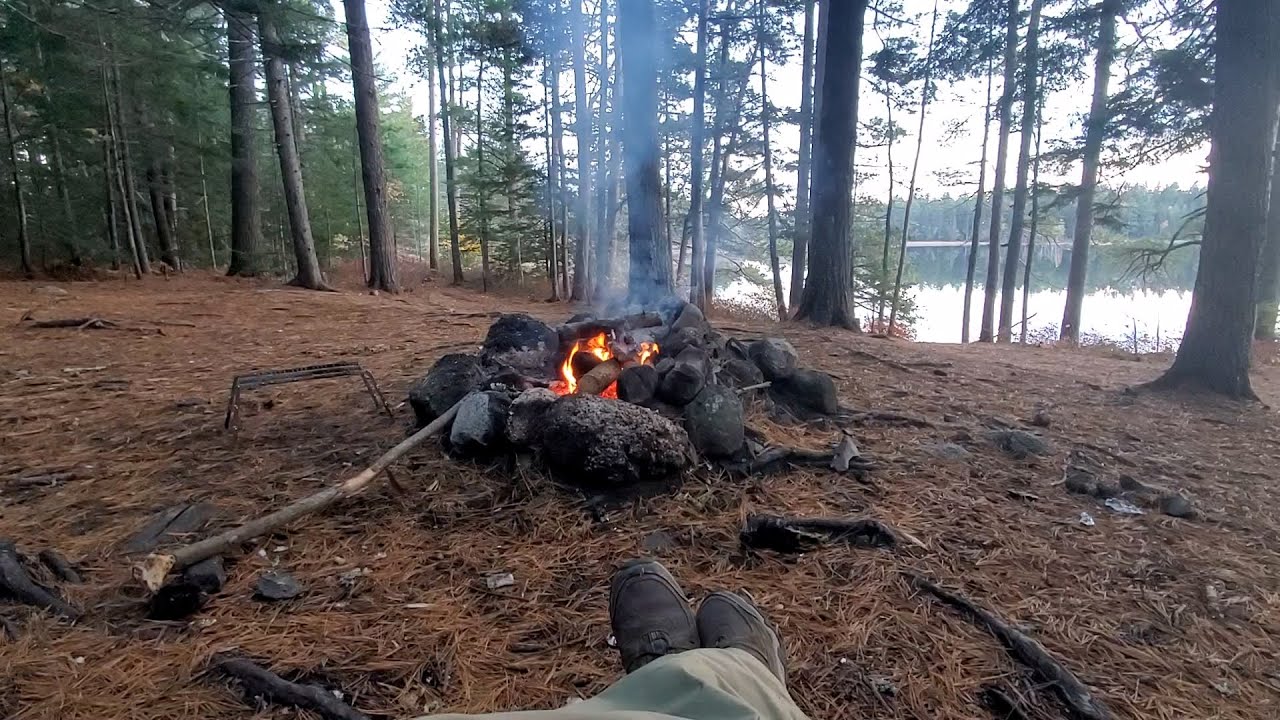 Fall Camping on my Motorcycle No Talking ASMR