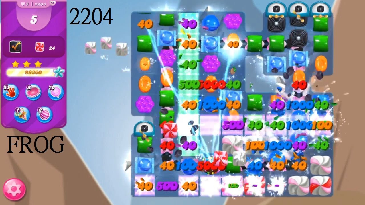Candy Crush Saga Wie Zerstört Man Den Frosch Candy Crush Saga Level #2204 no boosters sugar stars FROG LEVEL - YouTube