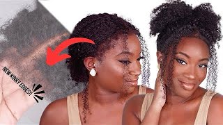 I Grew My Edges BACK in 5 Minutes?! | The BEST Glueless Wig with 4C Kinky Edges ft hergivenhair