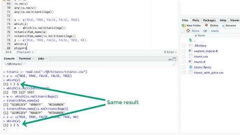 R Tutorial 19: which() Indices are TRUE?