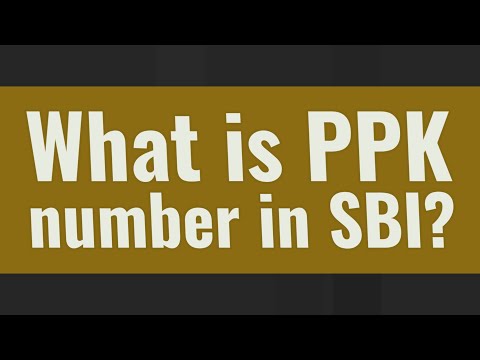 What is PPK number in SBI?