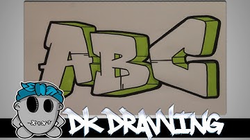 How to draw graffiti  - Graffiti Letters ABC step by step