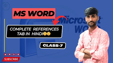 Part-38 !! MS Word Complete References Tab For Beginner !! #msword  #smartworkstudies