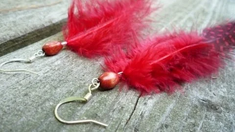 How to Make Feather Earrings -- Quick and Simple Jewelry-making Tutorial