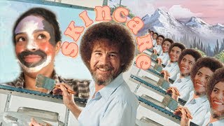 A Bob Ross Skincare Routine (using FACE MASKS)