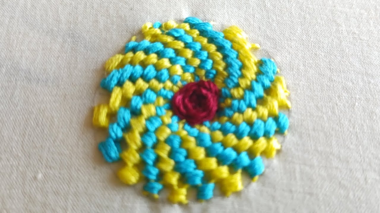 Amazing circular embroidery design/ easy and exclusive embroidery