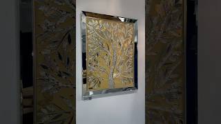 Зеркальная картина со стразами сваровски #luxart #artsale золотое дерево #art #swarovski