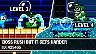 Boss Rush But It Gets Harder (Level Template) - Mega Man Maker