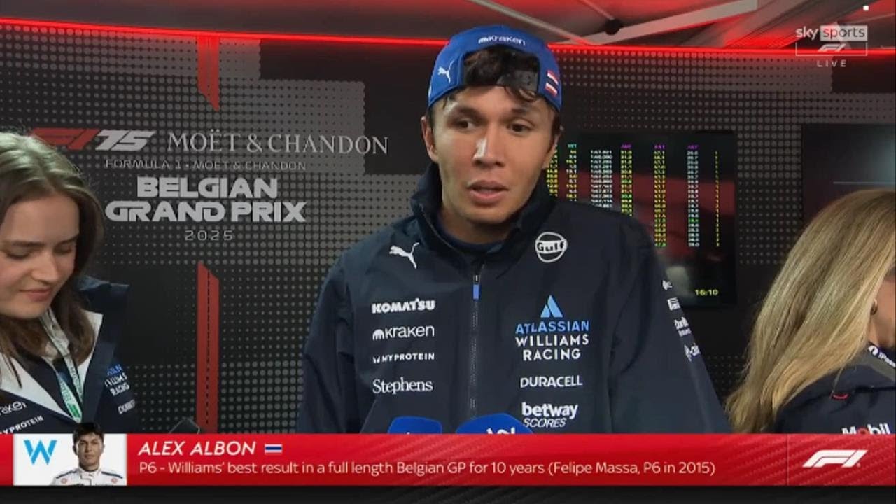 Alexander Albon Post-Race INTERVIEW at BELGIUM GP - YouTube