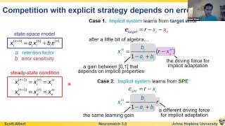 Talk: A common error creates competition between parallel sensorimotor learning systems