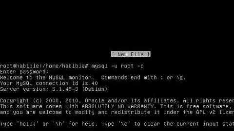 Konfigurasi Database Server di Debian6 (VirtualBox)