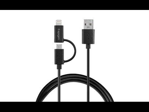 1 5M High Speed Charge Data Cable 2 in 1 Sync 8pin + Micro USB - UNBOXING