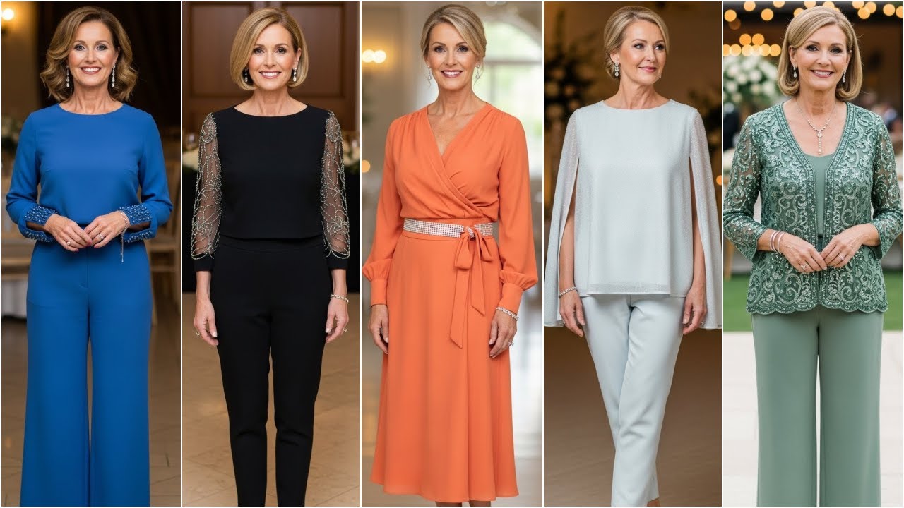 Комплекты одежды для матери невесты 2026: изысканные брючные костюмы и комплекты для гостей на св...
