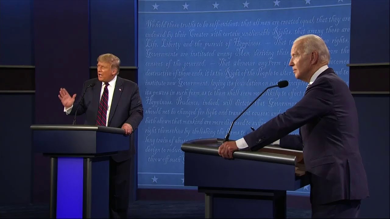 Trump And Biden Face Off In First Presidential Debate - YouTube