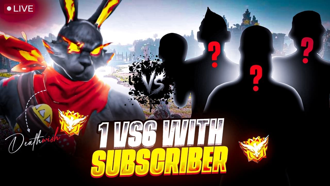 ROAD TO 2 MILLION SUBS 🤩 1VS6 PLAY WITH SUBSCRIBER ✅ 
