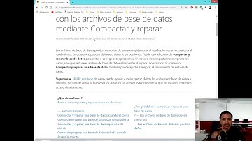 Compactar y reparar bases de datos de Access.