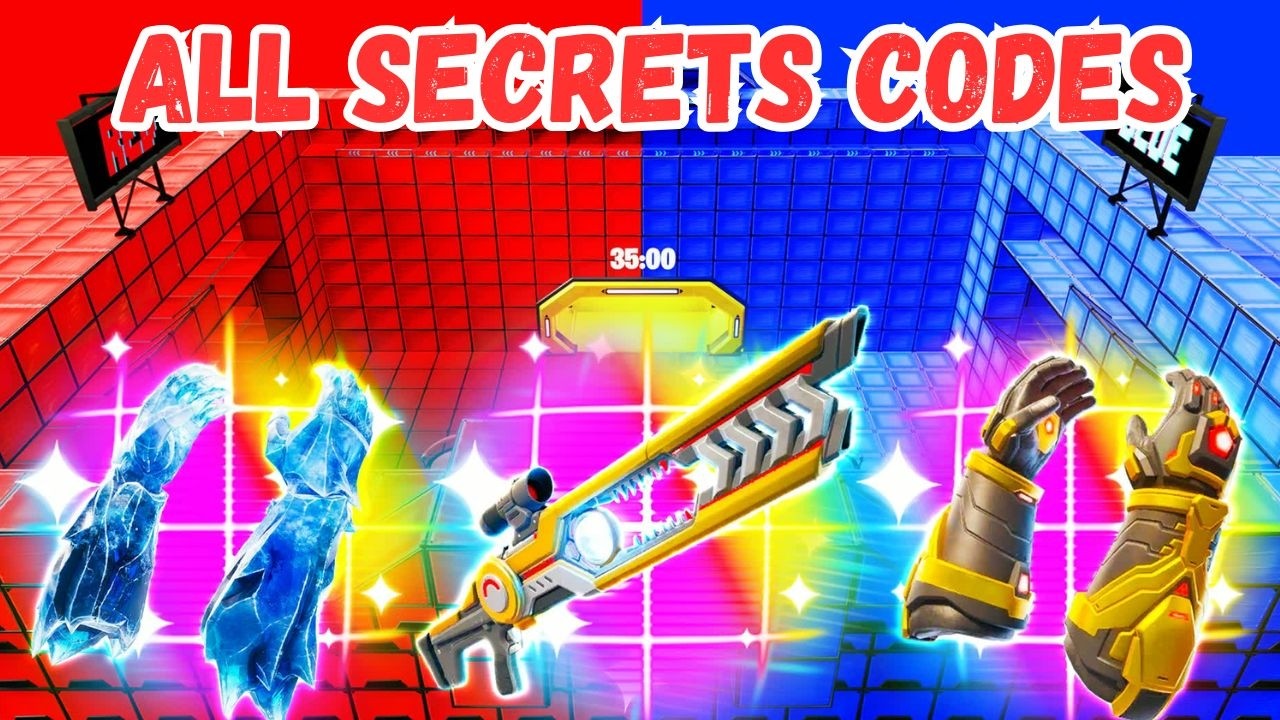 RED VS BLUE [GOAT] MAP FORTNITE CREATIVE RVB - ALL SECRETS CODE FLYING ...
