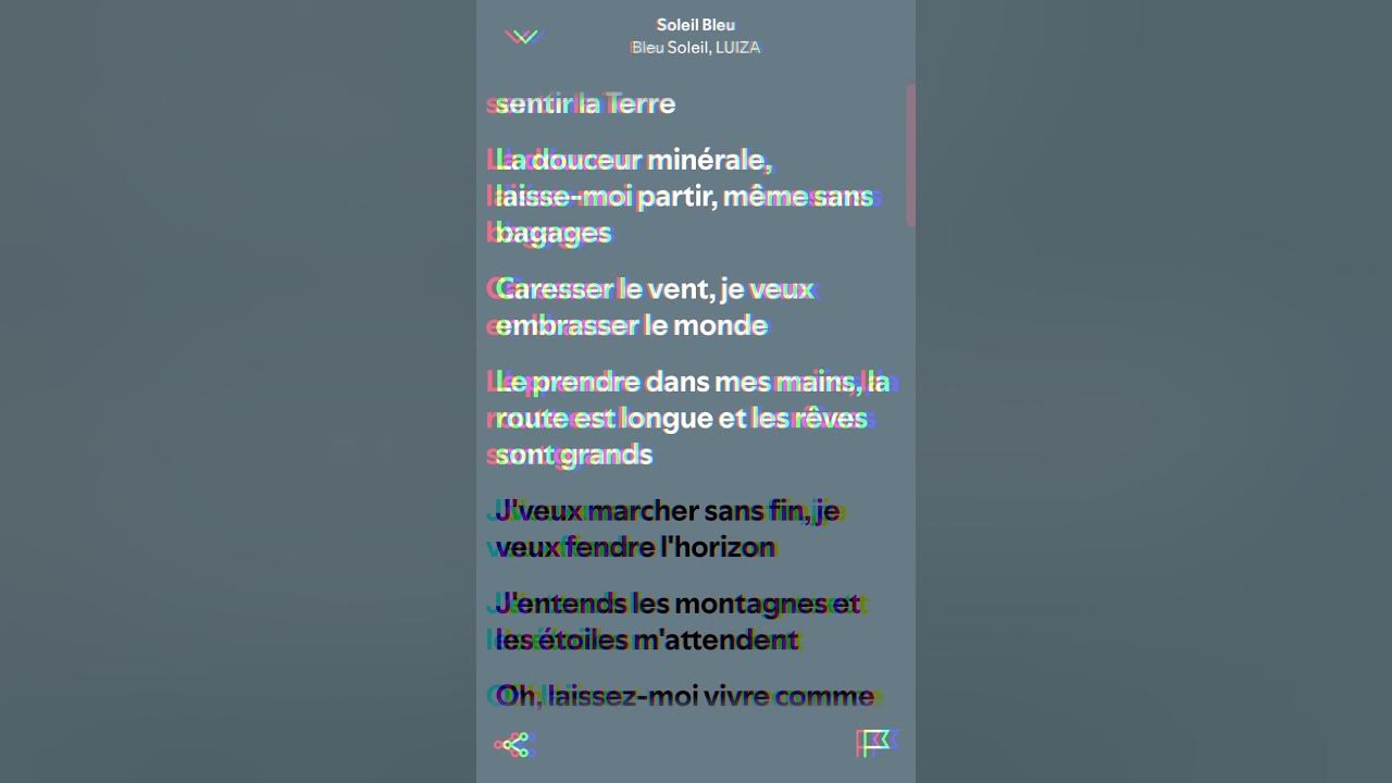 Bleu Soleil & LUIZA - Soleil Bleu (Speed-Up + Paroles)#speedsong #spotify #speedup #music #musique